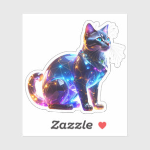 Glassy Colourful Cat