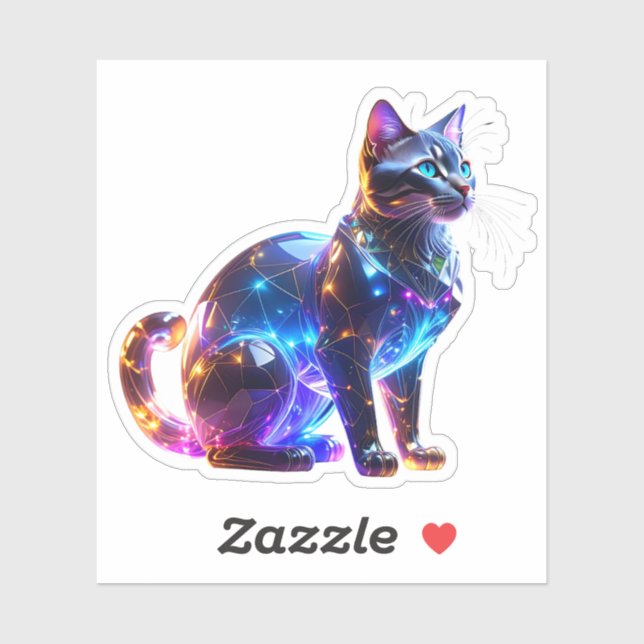 Glassy Colourful Cat (Sheet)