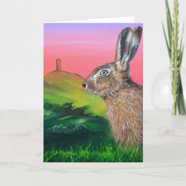 Glastonbury Hare Card (Front)
