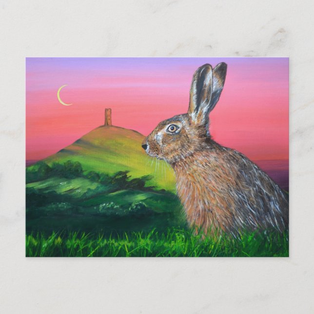 Glastonbury Hare Postcard (Front)