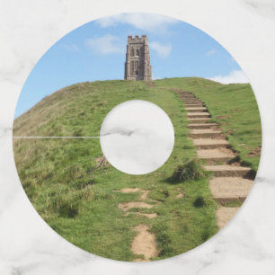 Glastonbury Tor Path Paper Wine Glass Tags