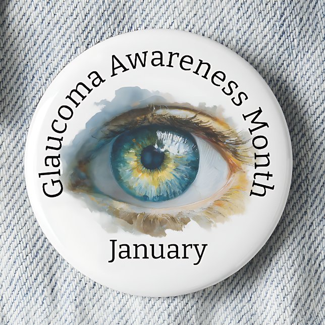 Glaucoma Awareness Month 6 Cm Round Badge (Creator Uploaded)