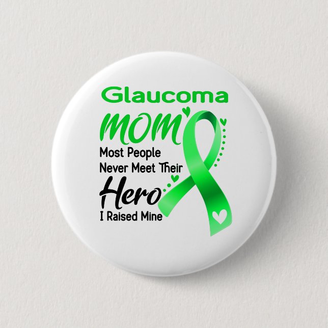 Glaucoma Awareness Month Ribbon Gifts 6 Cm Round Badge (Front)
