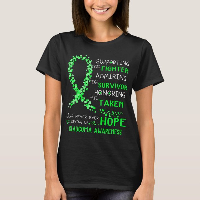 Glaucoma Warrior Supporting Fighter T-Shirt (Front)