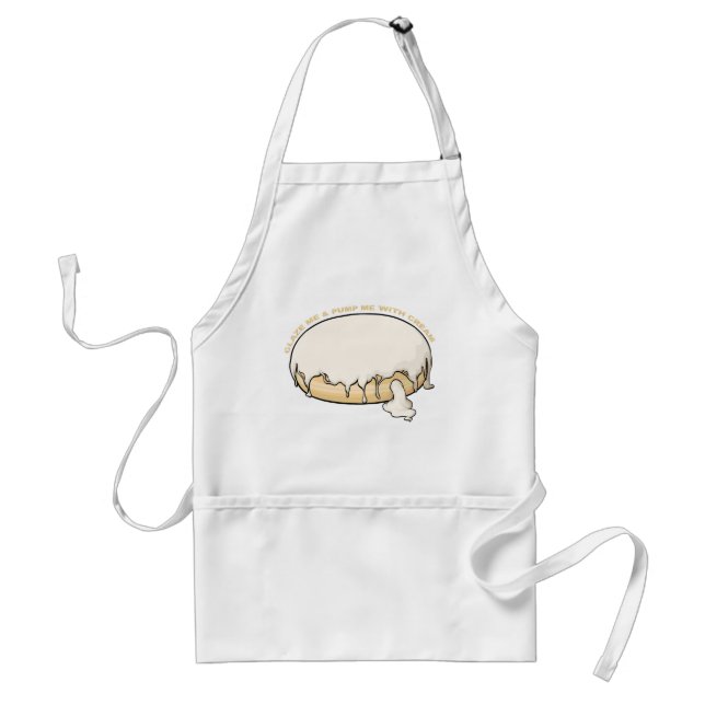 Glaze Me & Pump Me With Cream Doughnut Standard Apron (Front)
