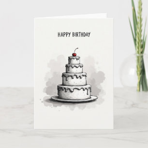 Glazed Cake Birthday Card
