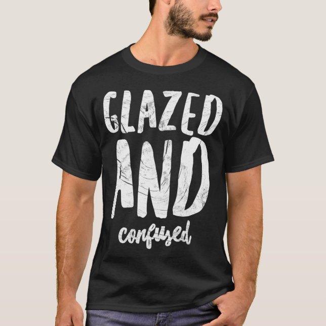 Glazed  Confused Funny Ceramics Pottery T-Shirt (Front)