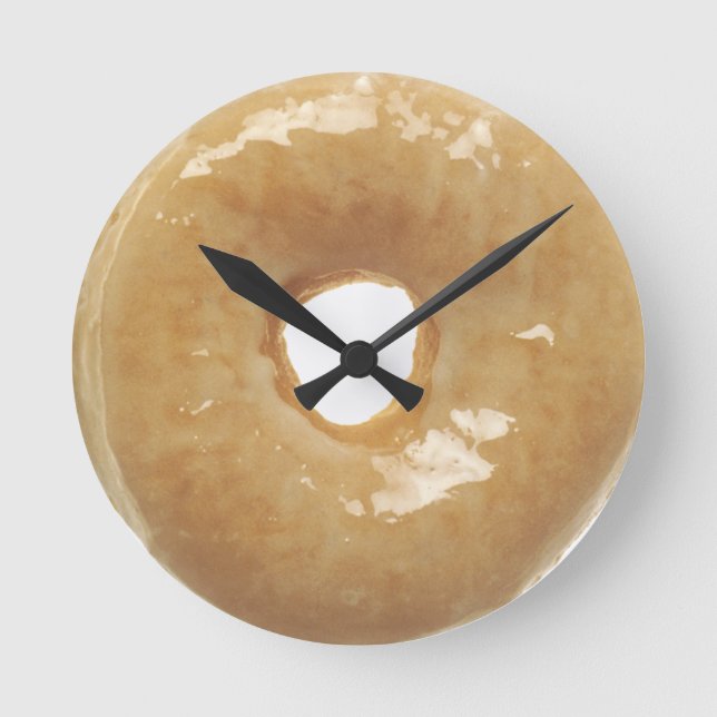 Glazed Donut Novelty Round Clock (Front)
