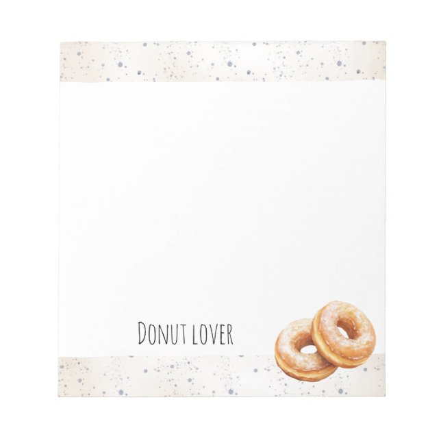 Glazed Donuts Sweet Treats Notepad (Front)