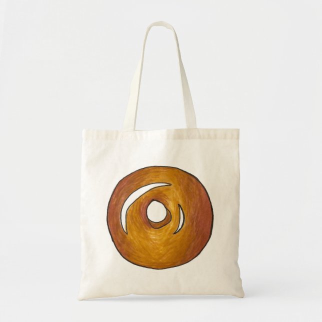 Glazed Doughnut Doughnut Breakfast Tote Bag (Front)