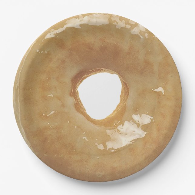 Glazed  Doughnut   Paper Plate (Front)