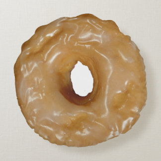 Glazed doughnut round cushion