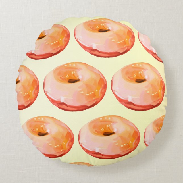 Glazed Doughnuts Round Cushion (Front)