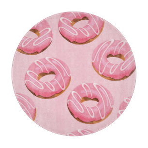 Glazed Doughnuts Seamless Background Cutting Board