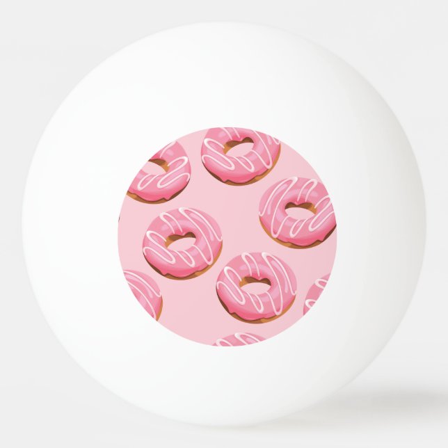 Glazed Doughnuts Seamless Background Ping Pong Ball (Front)