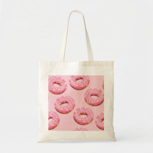 Glazed Doughnuts Seamless Background Tote Bag