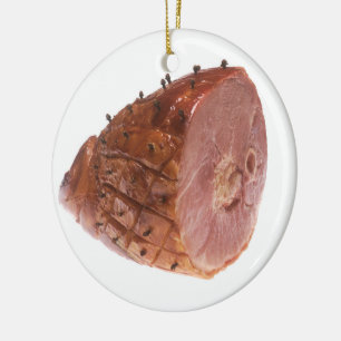 Glazed Ham Ceramic Tree Decoration