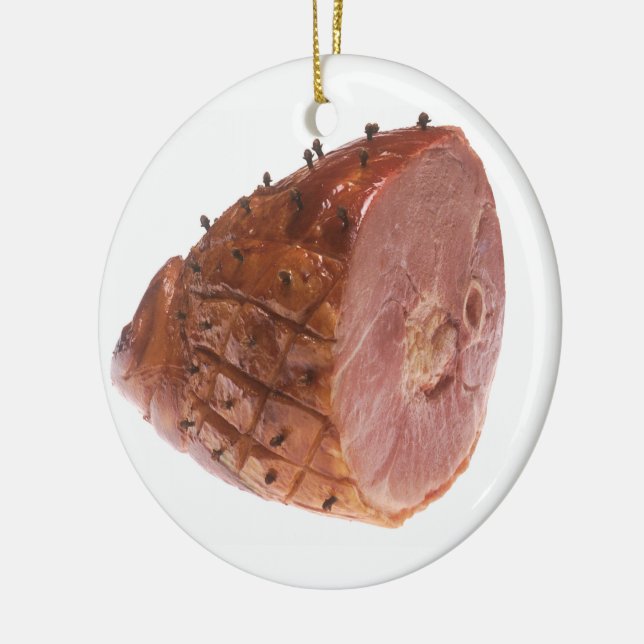 Glazed Ham Ceramic Tree Decoration (Left)
