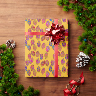Glazed Leaves in Summer Wrapping Paper