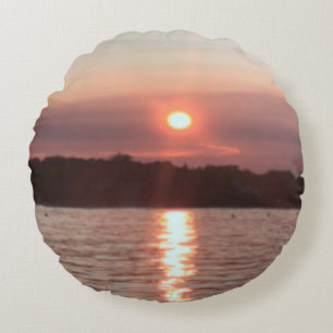 Glazed Sunset Round Cushion