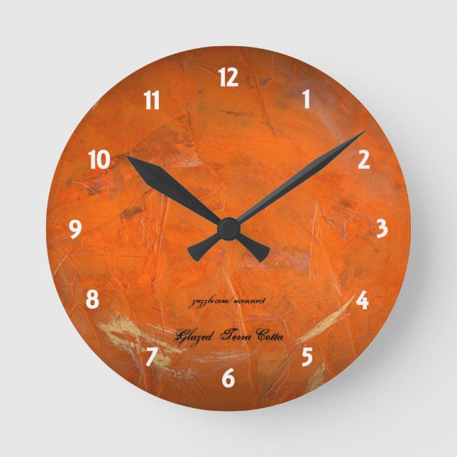 Glazed Terra Cotta Round Clock (Front)