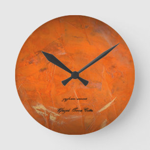 Glazed Terra Cotta Round Clock