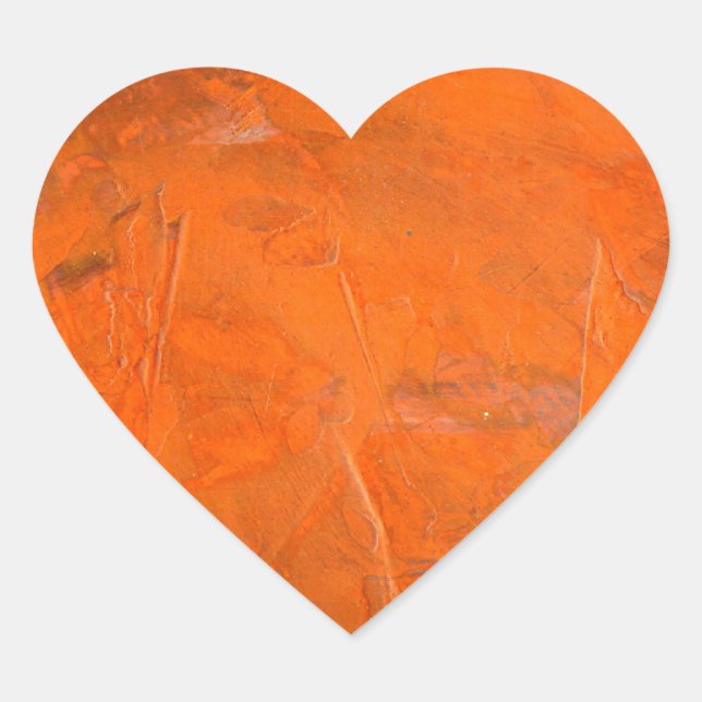 Glazed Terracotta Heart Sticker (Front)