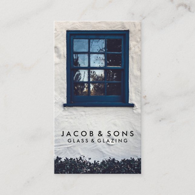 Glazier Glazing Glass Work Business Card (Front)
