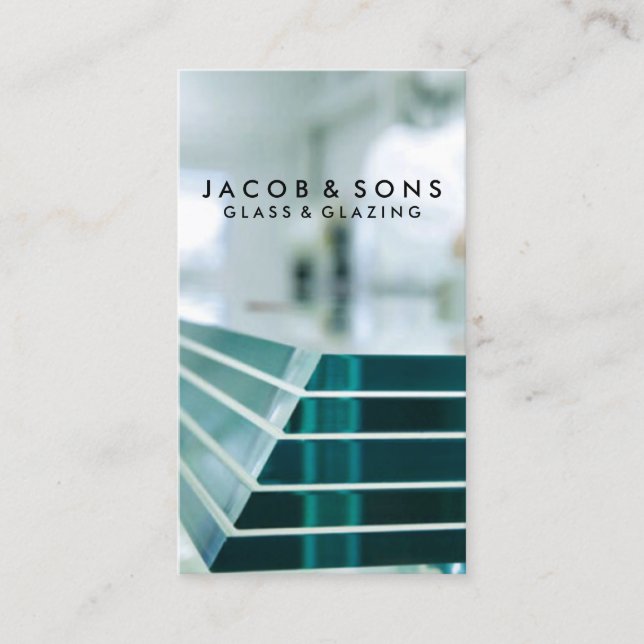Glazier Glazing Glass Work Business Card (Front)