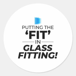Glazier Window Glass Fitting Fitter Glasswork Classic Round Sticker
