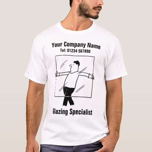 Glazing Specialist Cartoon T-Shirt (Front)