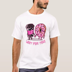 Glazy For You Donut Coffee Kissing Donut Pun T-Shirt