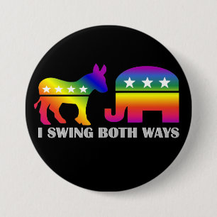GLBT Democrat/Republican Swing Voter 7.5 Cm Round Badge