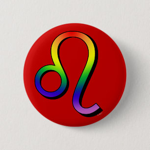 GLBT Leo 6 Cm Round Badge