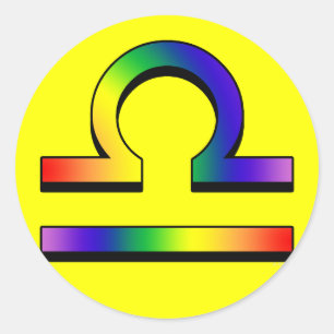 GLBT Libra Classic Round Sticker