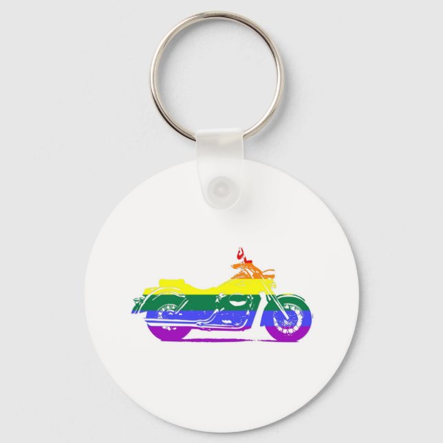 GLBT Motorcycle Pride Key Ring (Front)