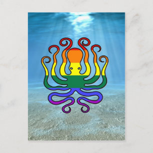 GLBT Pride Octopus Postcard