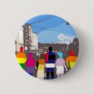 GLBT Pride People in the Castro #2 6 Cm Round Badge