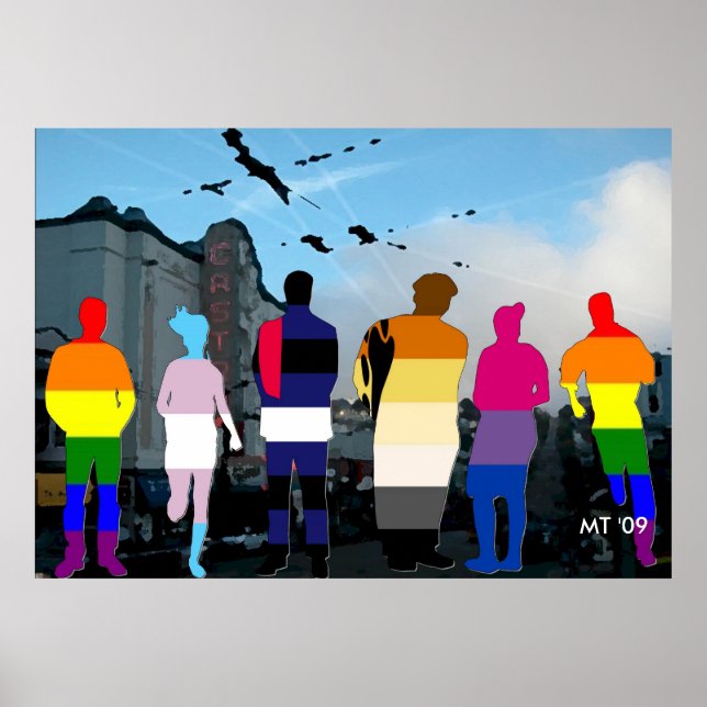 GLBT Pride People in the Castro Art Print (Front)