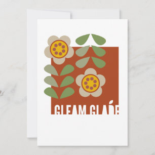 GLEAM GLADE - Modern Floral Invitation Card