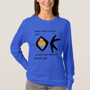 'Gleam in Eye' Blue Long Sleeve Boomeranged T-Shirt