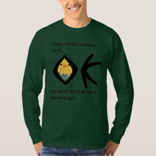 'Gleam in Eye' Green Basic Long Sleeve Boomeranged T-Shirt