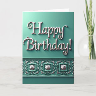 Gleaming Birthday Script Card