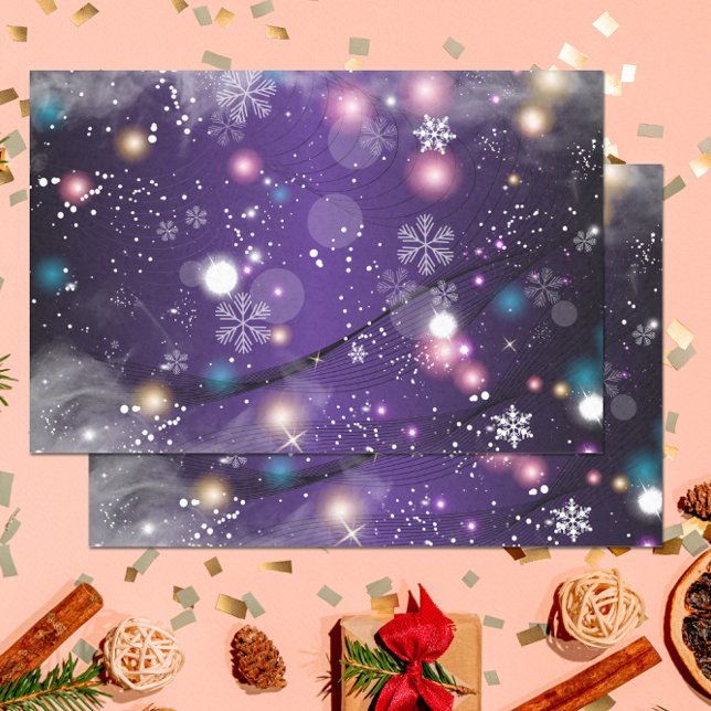 Gleaming Dreamy Purple Christmas Winter Wonderland Tissue Paper (Creator Uploaded)