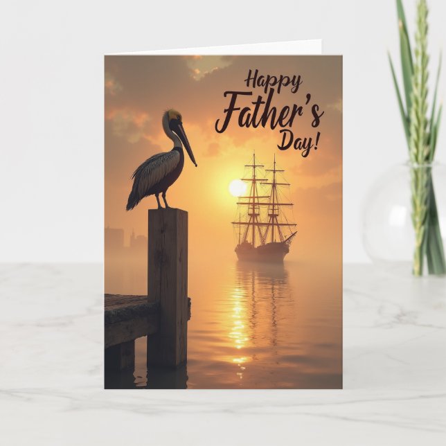 Gleaming Fathers Day Scene Card (Front)