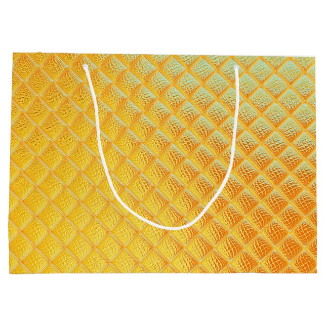 Gleaming Golden Plate Large Gift Bag (Back)