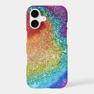 Gleaming Rainbow Glitter Swirl