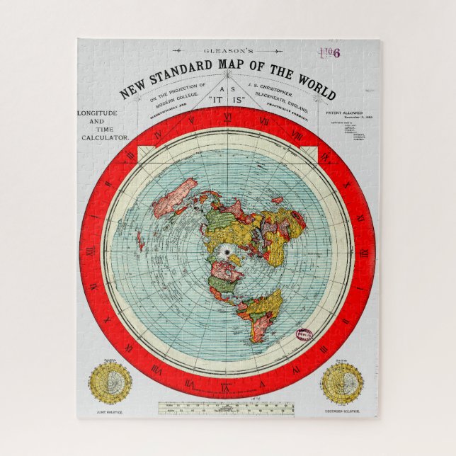Gleason's New Standard Map of the World Puzzle (Vertical)