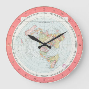 Gleason's NEW STANDARD MAP OF THE WORLD Wall Clock