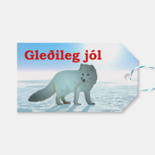 Gleðileg Jól - Arctic Fox Gift Tags